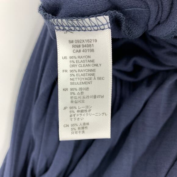 Y2K Forever 21 Jersey Knit Jumpsuit Womens Sz Large Blue Strapless Wide Leg - Picture 7 of 7